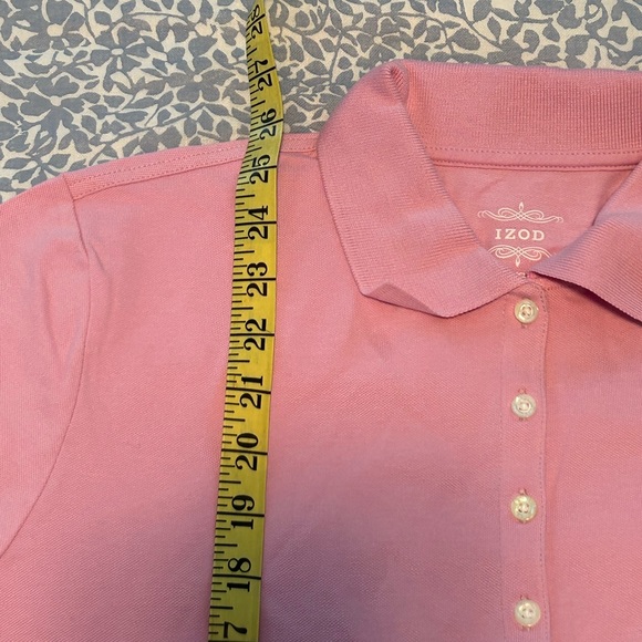 IZOD Woman’s Stretch Pink Polo Shirt NWT Large - Picture 4 of 5